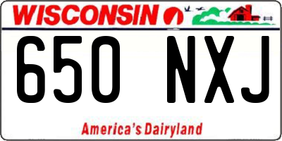 WI license plate 650NXJ