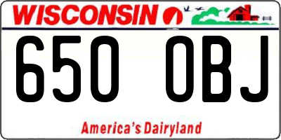 WI license plate 650OBJ