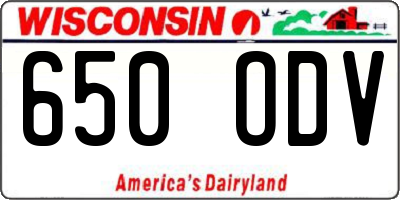 WI license plate 650ODV