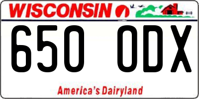 WI license plate 650ODX