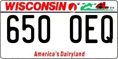 WI license plate 650OEQ