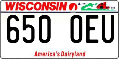 WI license plate 650OEU