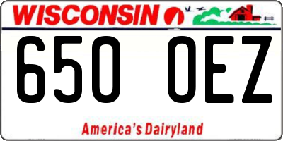 WI license plate 650OEZ
