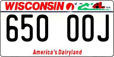 WI license plate 650OOJ
