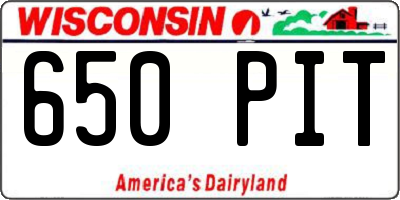 WI license plate 650PIT