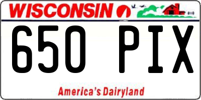 WI license plate 650PIX