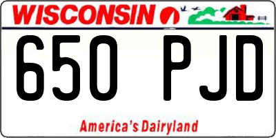 WI license plate 650PJD