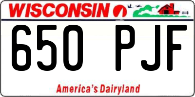 WI license plate 650PJF