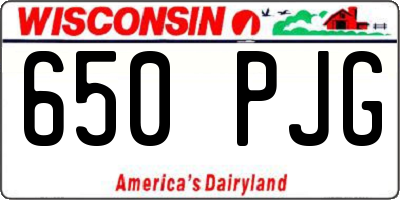 WI license plate 650PJG