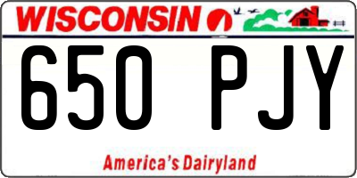 WI license plate 650PJY