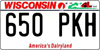 WI license plate 650PKH