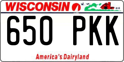 WI license plate 650PKK