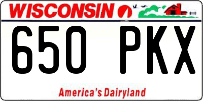 WI license plate 650PKX