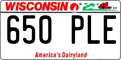 WI license plate 650PLE