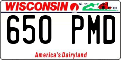 WI license plate 650PMD
