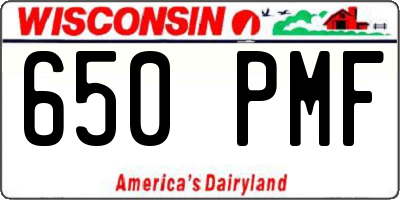 WI license plate 650PMF