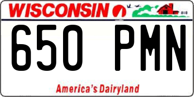 WI license plate 650PMN