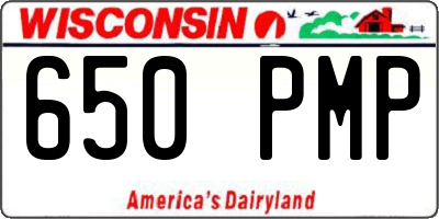 WI license plate 650PMP
