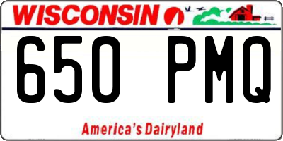 WI license plate 650PMQ