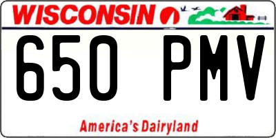 WI license plate 650PMV