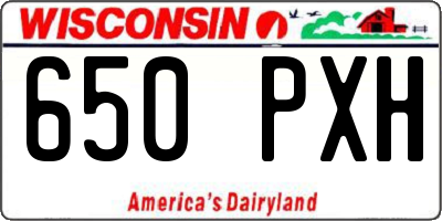 WI license plate 650PXH