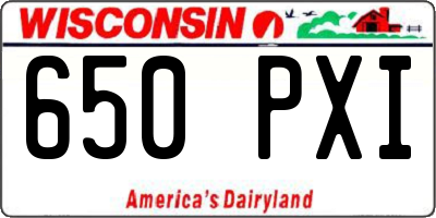 WI license plate 650PXI