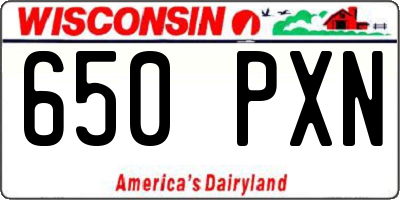 WI license plate 650PXN