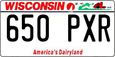 WI license plate 650PXR