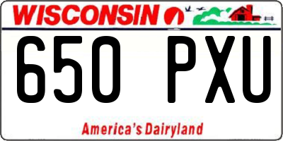 WI license plate 650PXU