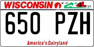 WI license plate 650PZH