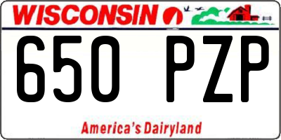WI license plate 650PZP