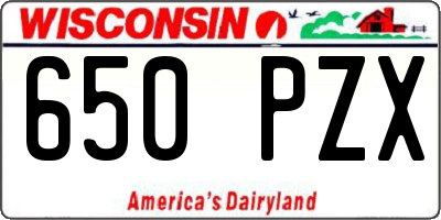 WI license plate 650PZX
