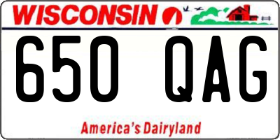 WI license plate 650QAG