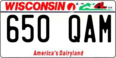 WI license plate 650QAM