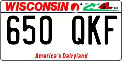 WI license plate 650QKF