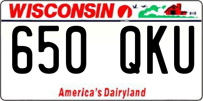 WI license plate 650QKU