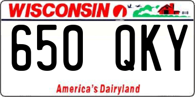 WI license plate 650QKY