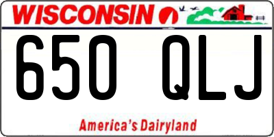 WI license plate 650QLJ
