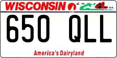 WI license plate 650QLL