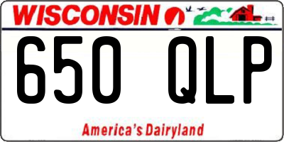 WI license plate 650QLP