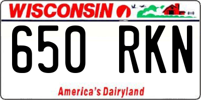 WI license plate 650RKN