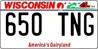 WI license plate 650TNG