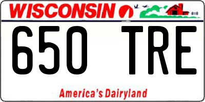 WI license plate 650TRE