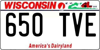 WI license plate 650TVE