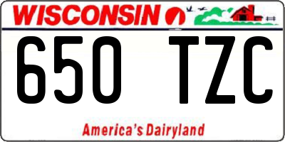 WI license plate 650TZC