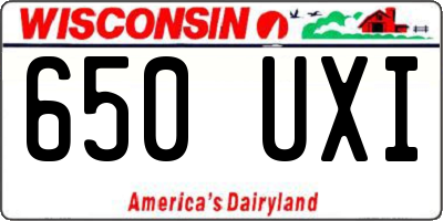 WI license plate 650UXI