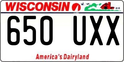 WI license plate 650UXX