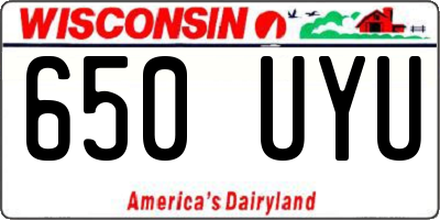 WI license plate 650UYU