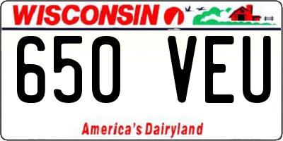 WI license plate 650VEU