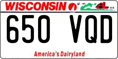 WI license plate 650VQD